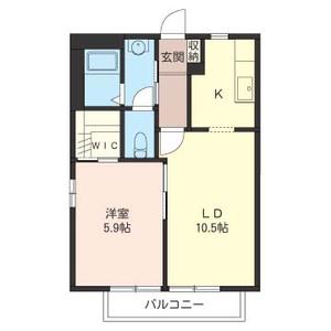 シェリールB(1LDK/1階)の間取り写真