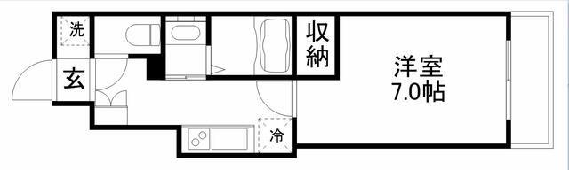 COCORO21812(1K/1階)の間取り写真