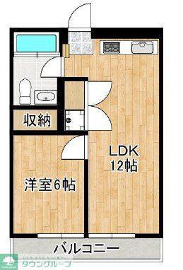 ベイヒルズ日吉(1LDK/4階)の間取り写真