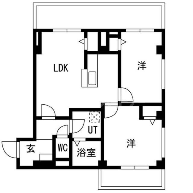 ファミリア一番館(2LDK/3階)の間取り写真