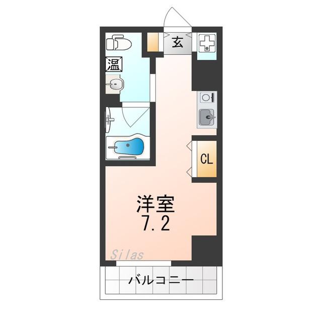 ウィズイン北花田(ワンルーム/4階)の間取り写真