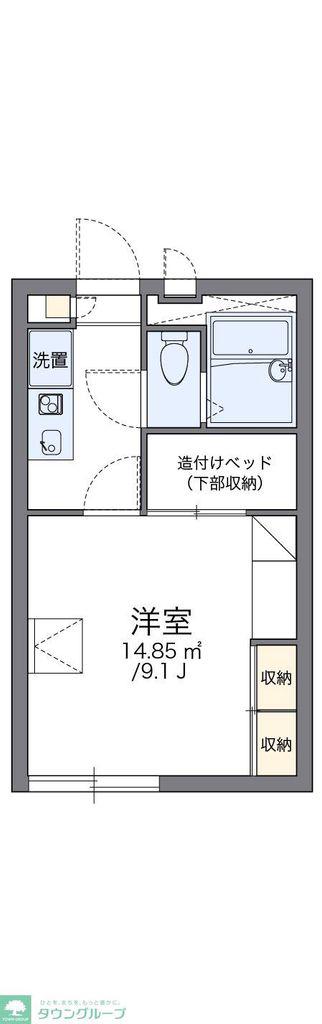 レオパレスパストラル(1K/2階)の間取り写真