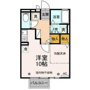 セジュール本町(ワンルーム/2階)の間取り写真