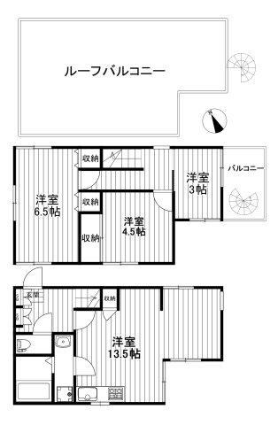 杉山メゾン(3LDK)の間取り写真