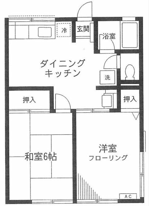 シティハイムフォーレストI(2DK/2階)の間取り写真