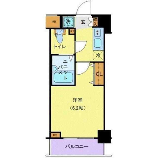 GENOVIA京成立石IIISKYGARDEN(1K/2階)の間取り写真