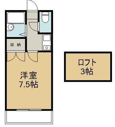 ロフトハウス510(1K/2階)の間取り写真