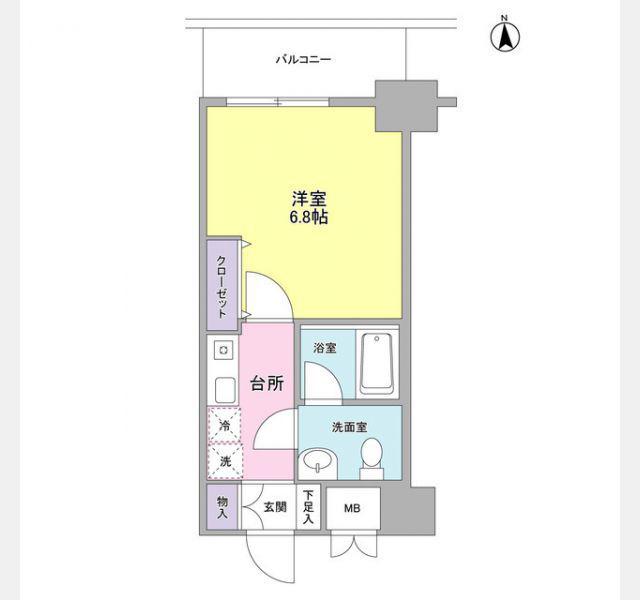 セレーノ品川(1K/3階)の間取り写真