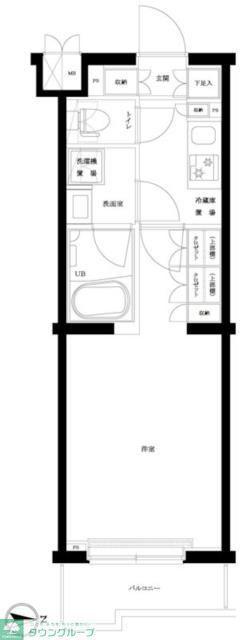 ルーブル武蔵新城参番館(1K/1階)の間取り写真