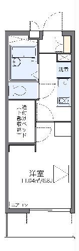 レオパレスBLOOMV(1K/1階)の間取り写真