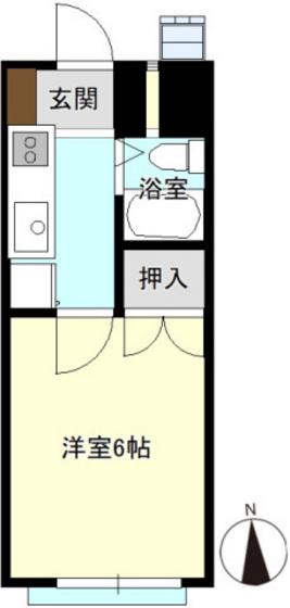 アップルコート(1K/1階)の間取り写真