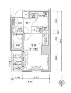 アイル イムーブル錦糸町(1K/3階)の間取り写真
