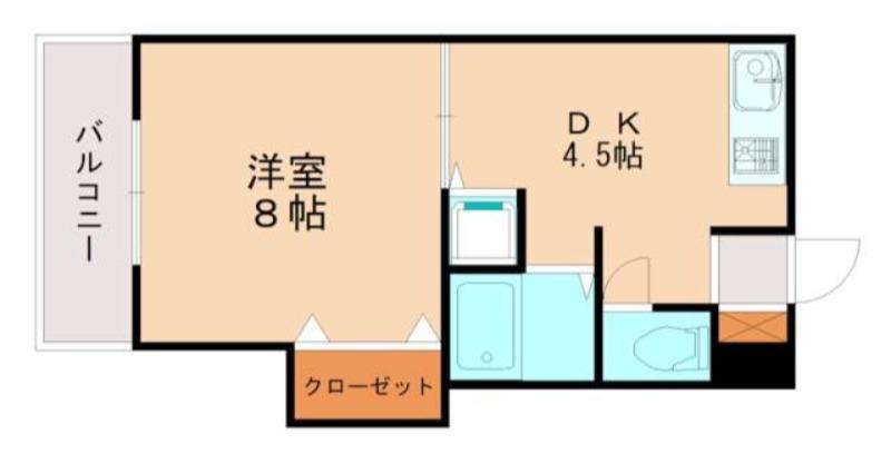 プリオール21(1DK/3階)の間取り写真