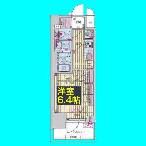 プレサンス上前津ディアシス(1K/4階)の間取り写真