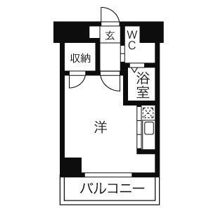 リベール名駅南(ワンルーム/3階)の間取り写真