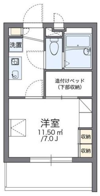 レオパレスルーエンハイム(1K/2階)の間取り写真