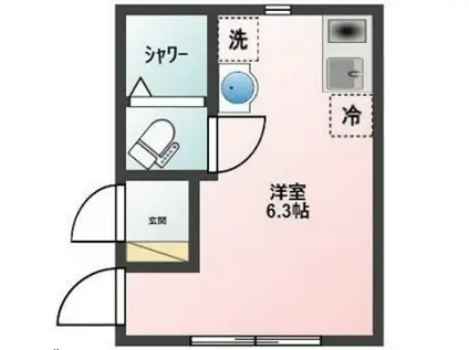 GLANZ東新宿(ワンルーム/2階)の間取り写真