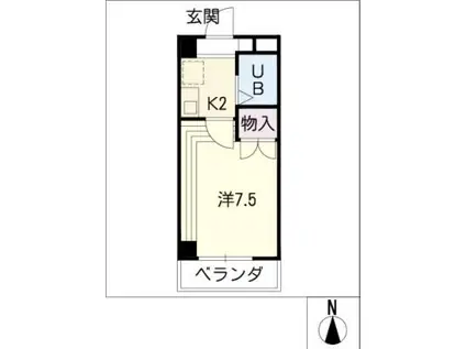 PAGE2(1K/3階)の間取り写真