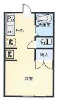 ピュアタウン北矢名(1K/1階)の間取り写真