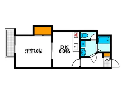 サンクレストビル(1DK/3階)の間取り写真