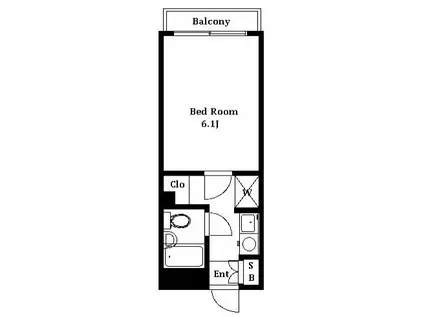 即入居可パルポート鶴見317簡易コンビニ学割あり(1K/3階)の間取り写真