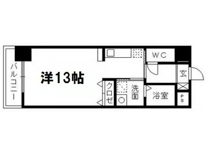 ロイヤル イタヤ(1K/3階)の間取り写真