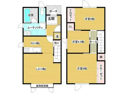 クレールV(3LDK/1階)の間取り写真