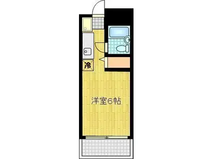 ヒルトップテネラ(ワンルーム/1階)の間取り写真