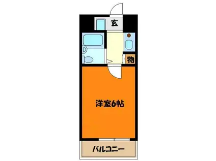 プラーズ新丸子(1K/8階)の間取り写真