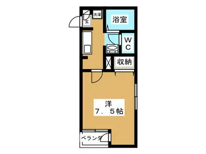 RBフラッツ(1K/3階)の間取り写真