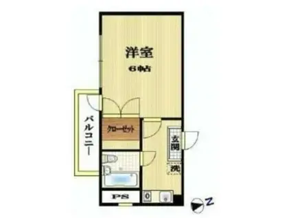 サンハイツ(1K/3階)の間取り写真