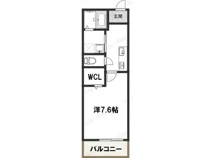 L-BASE徳庵駅前(1K/1階)の間取り写真