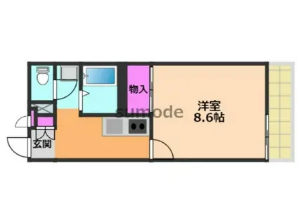 レオネクストCARPEDIEM(1K/3階)の間取り写真