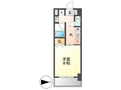 サンホン平安(1K/6階)の間取り写真