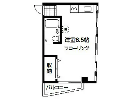 ダイヤビル(ワンルーム/4階)の間取り写真