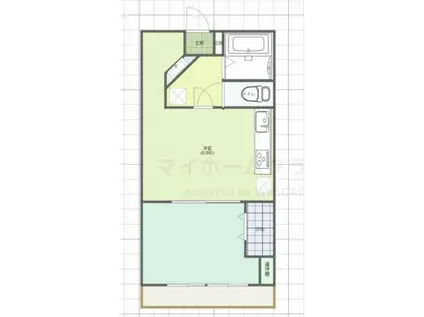 第一アイランドハイツ(2K/4階)の間取り写真