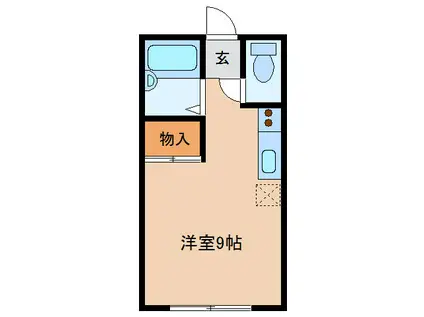 エステート21A(ワンルーム/2階)の間取り写真