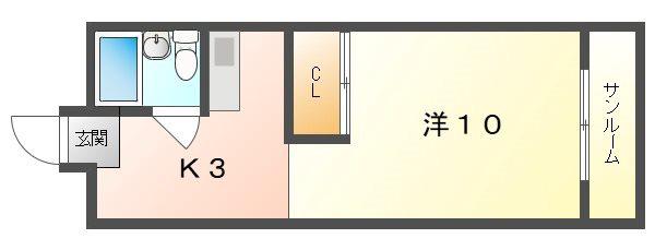 サンプラザ新橋(1K/2階)の間取り写真