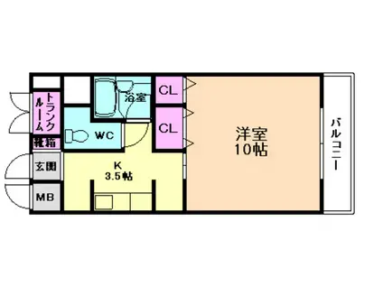 RAFFINEラフォーレ(1K/5階)の間取り写真