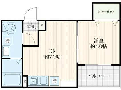町田市玉川学園2丁目工事(1DK/2階)の間取り写真