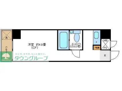 日興パレス成城学園(ワンルーム/2階)の間取り写真