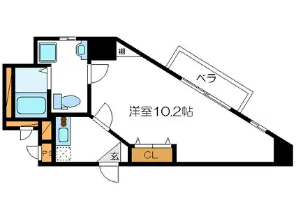 オルハレ(1K/2階)の間取り写真