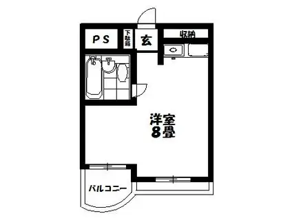 サンマリーナ長松寺(ワンルーム/3階)の間取り写真