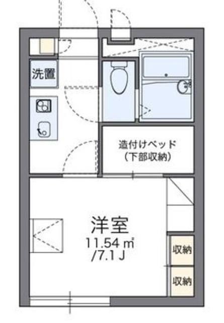 レオパレスリベル丸山(1K/2階)の間取り写真