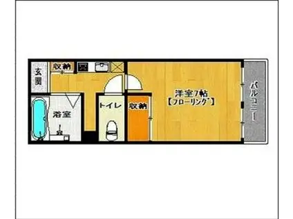 シーサイド箱崎(1K/2階)の間取り写真