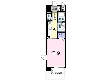 ベル・アンジュ(1K/1階)の間取り写真