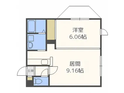 ステーションフロントひばりヶ丘(1LDK/2階)の間取り写真