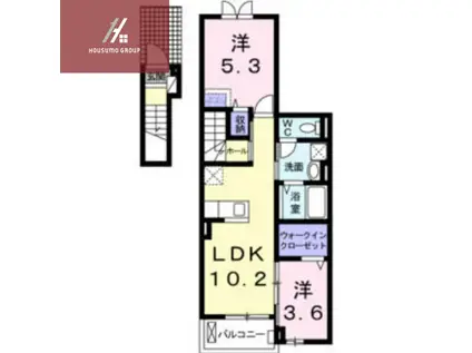 スナグレジデンス(2LDK/1階)の間取り写真