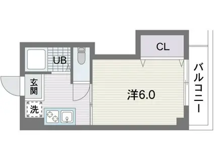 メゾン・ド・ウエスト B(1K/1階)の間取り写真