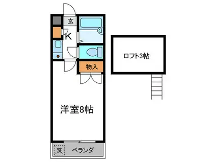 メゾンセレクト(1K/2階)の間取り写真